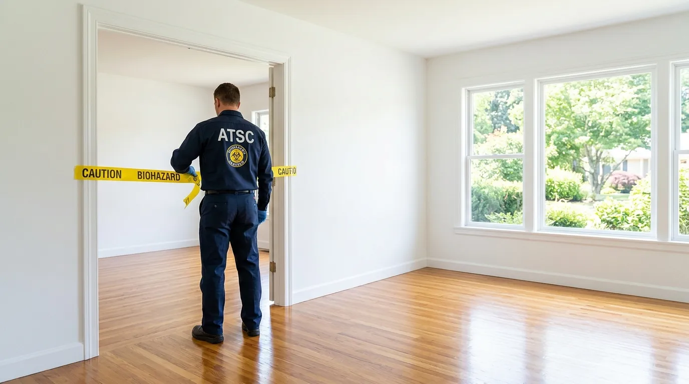 Certified biohazard cleanup crew performing Decomposition Cleanup in Saddlebrooke